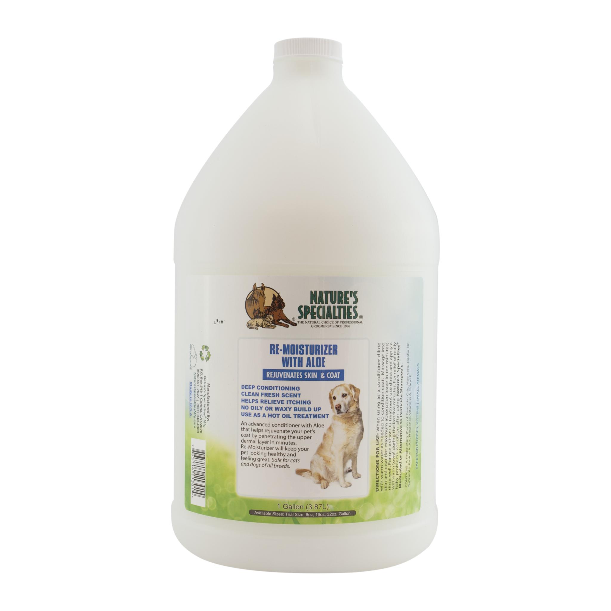 Nature's Specialties Re-Moisturizer with Aloe, Conditioner for Dogs and Cats, 1-gal bottle