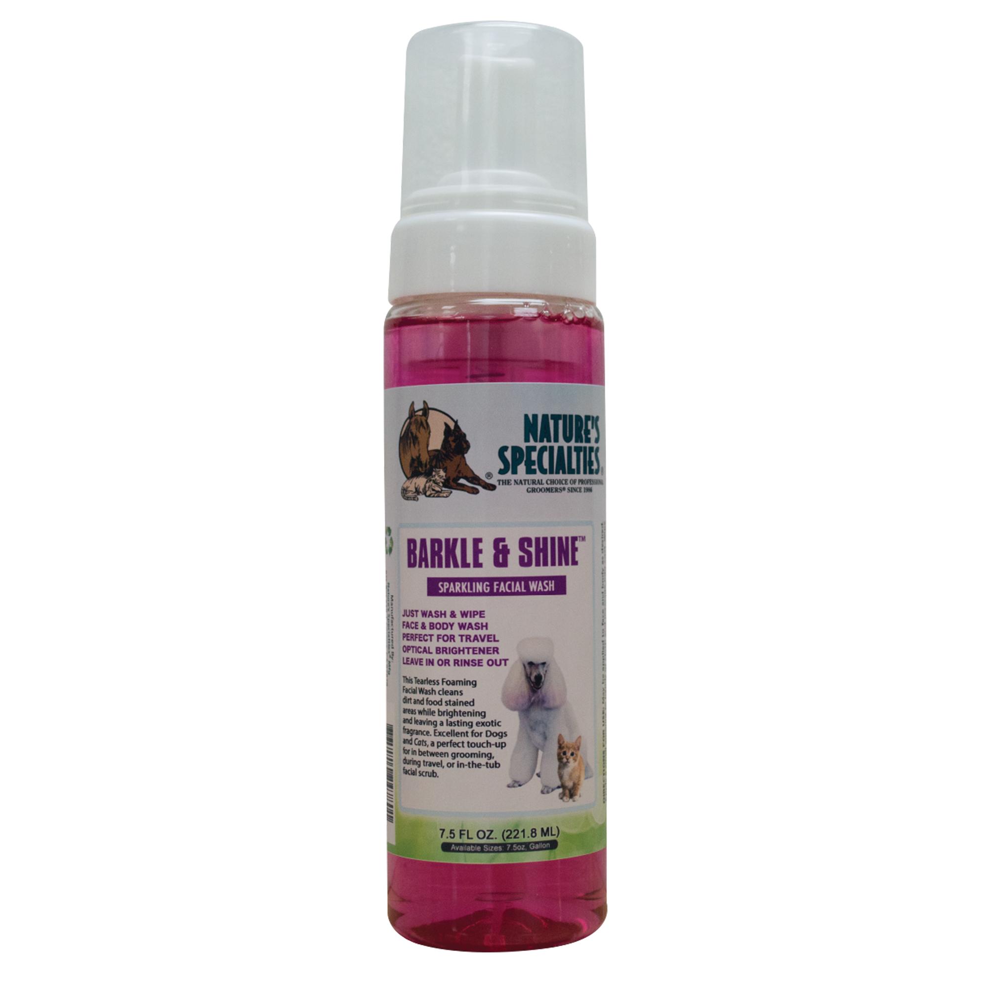 Nature's Specialties Barkle & Shine, Sparkling Facial Wash for Dogs and Cats, 7.5-oz bottle