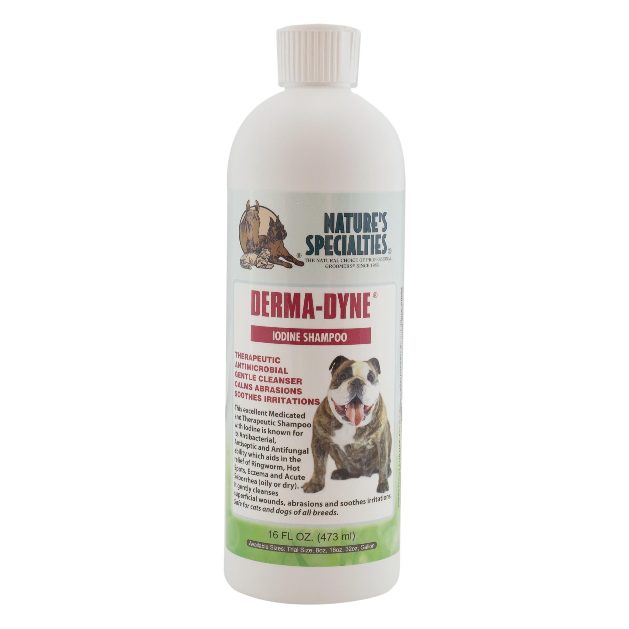 Nature's Specialties Derma-Dyne, Medicated Iodine Shampoo for Dogs & Cats, 16-oz bottle