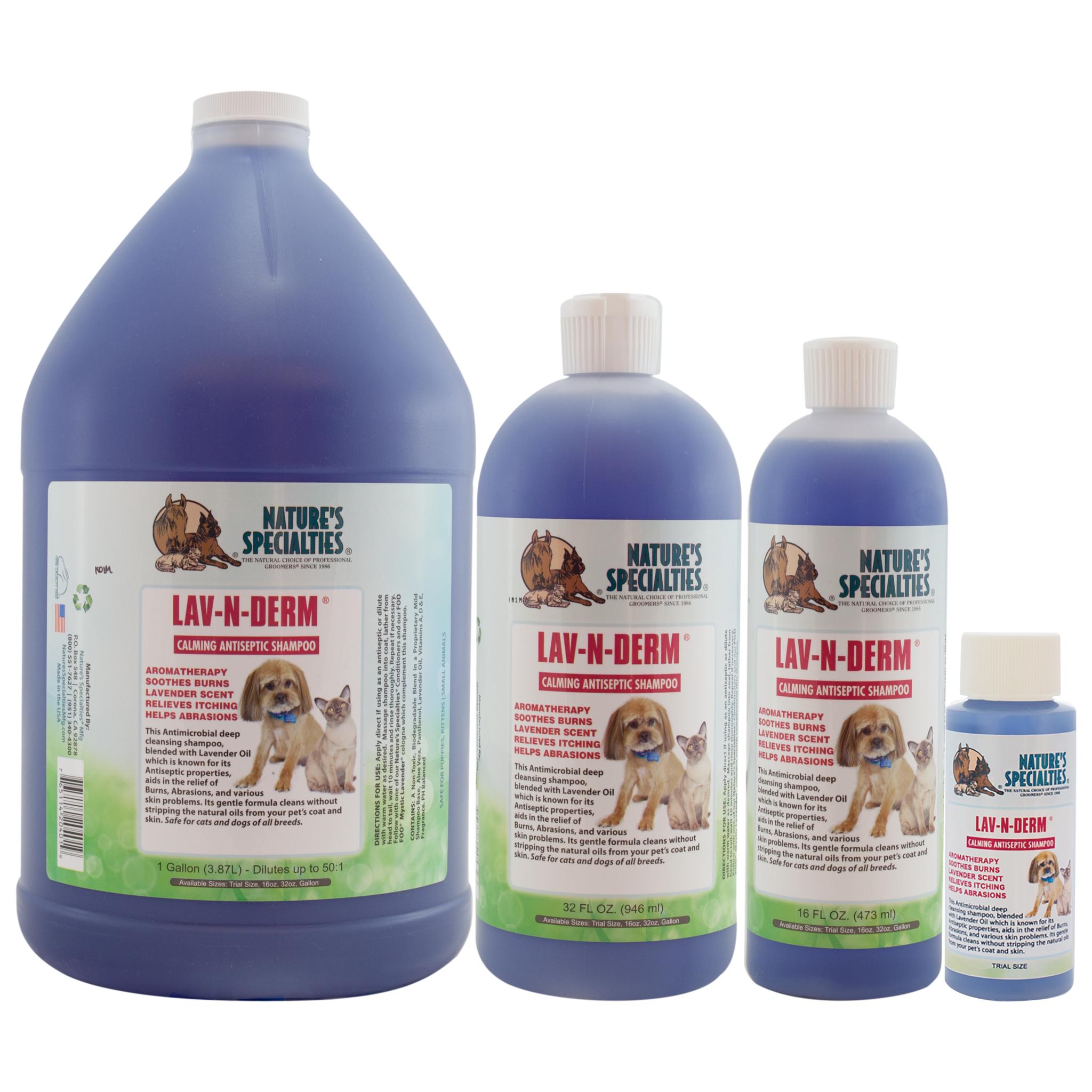 Nature's Specialties Lav-N-Derm, Calming Antiseptic Shampoo for Dogs & Cats