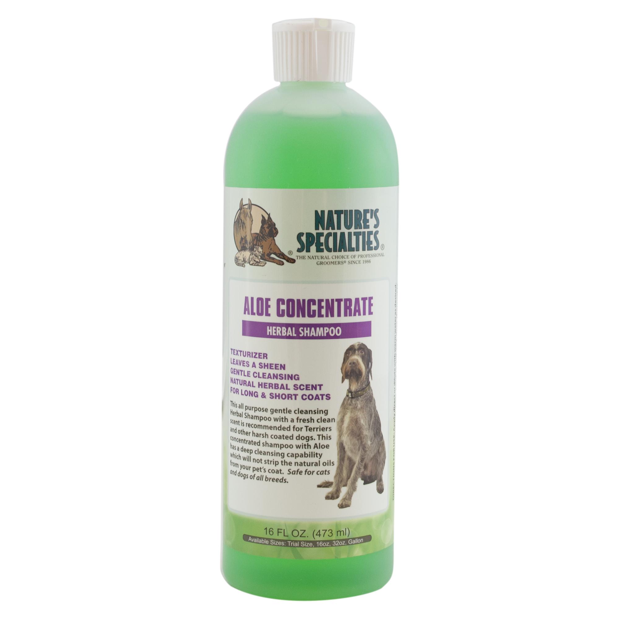 Nature's Specialties Aloe Concentrate, Herbal Shampoo for Dogs & Cats, 16-oz bottle