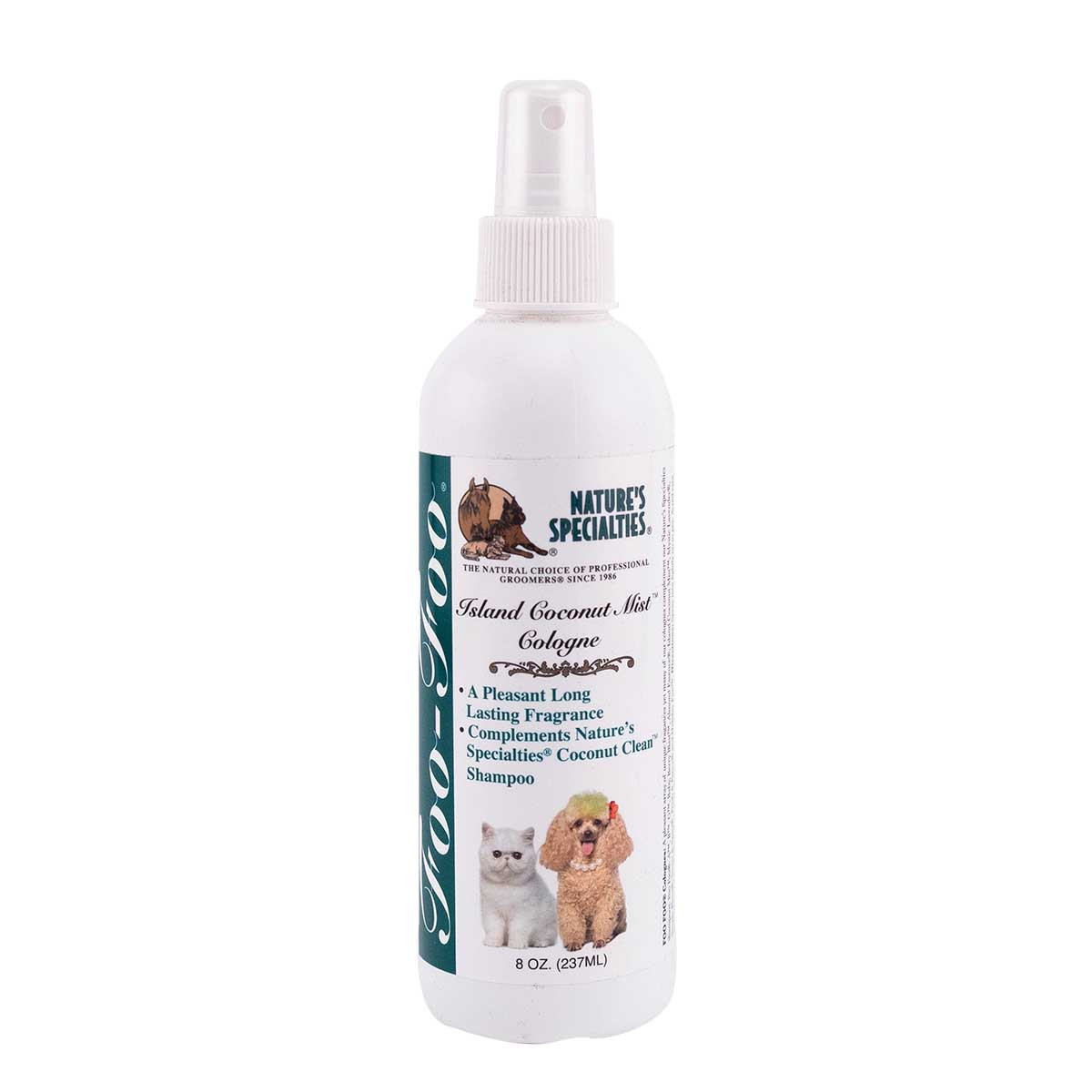 Nature's Specialties Foo Foo Colognes for Dogs and Cats, Island Coconut Mist Scent, 8-oz bottle