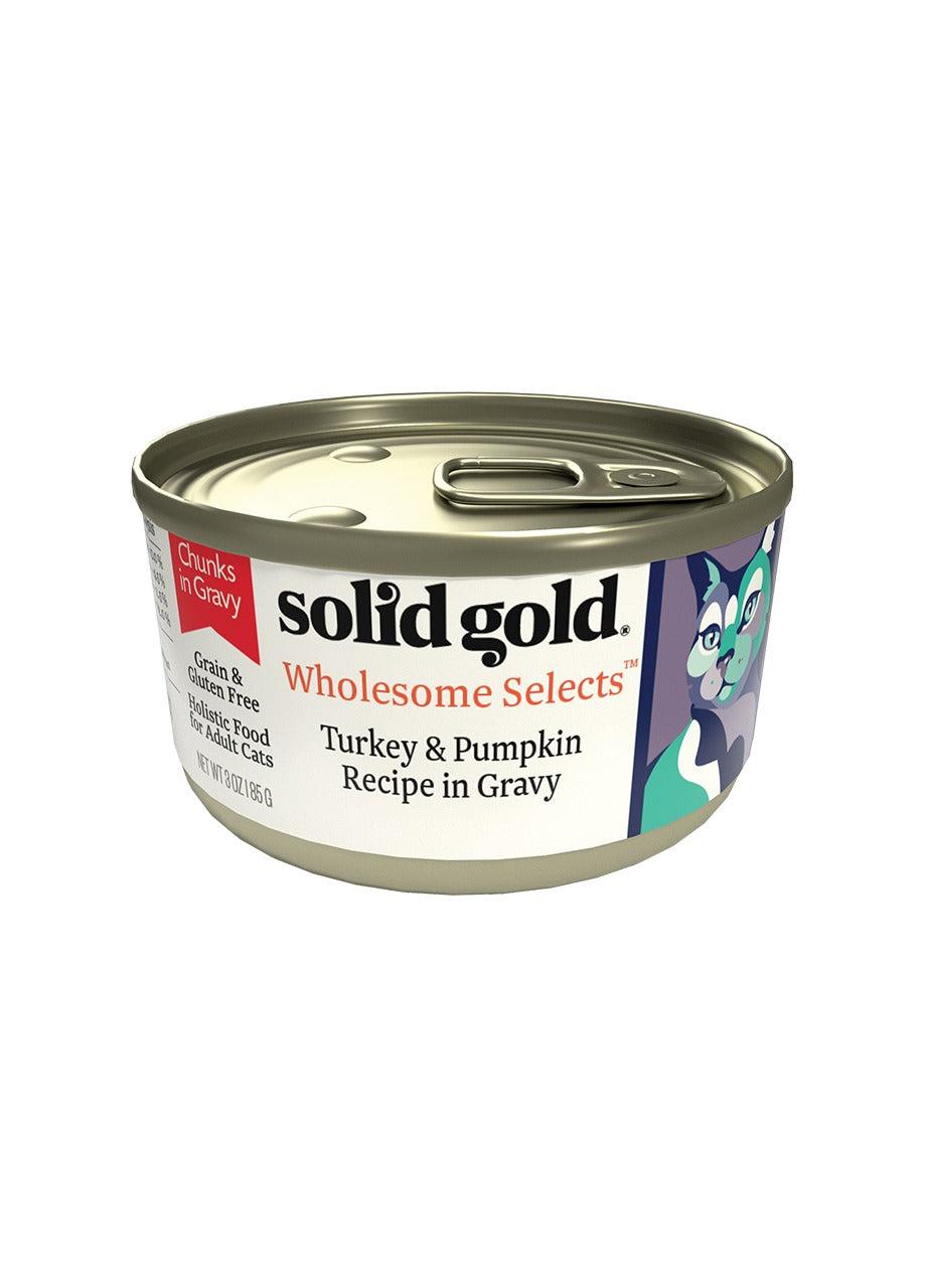 Solid Gold Wholesome Selects Turkey & Pumpkin Recipe in Gravy Grain-Free Wet Cat Food Can