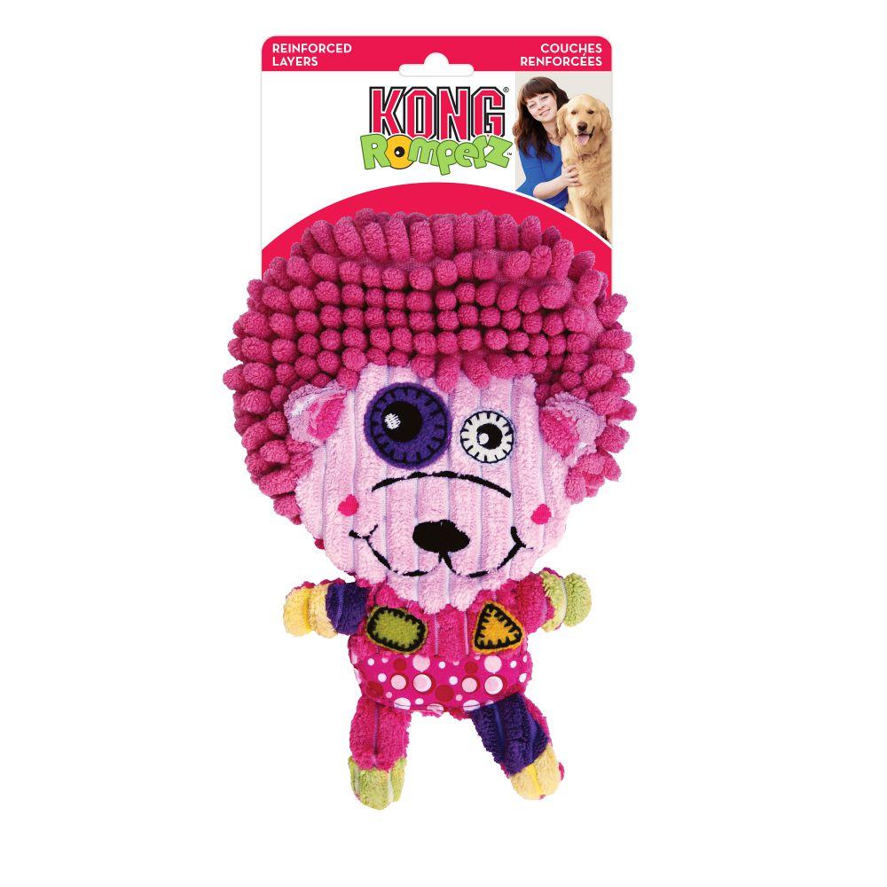 KONG Romperz Hedgehog Dog Toy, Pink, Medium