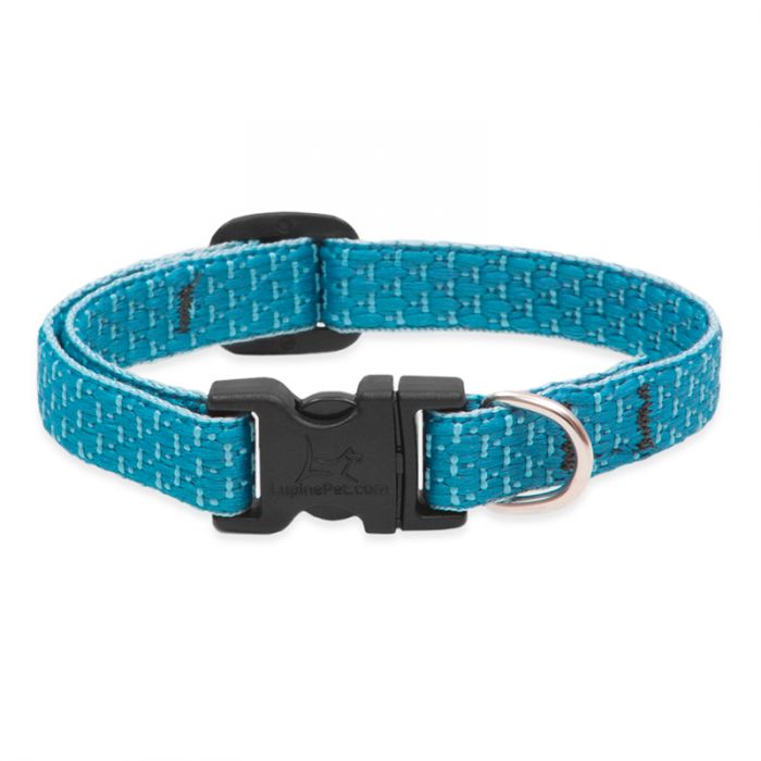 Lupine Pet Eco Adjustable Dog Collar, Tropical Sea, 1/2-in x 10-16-in