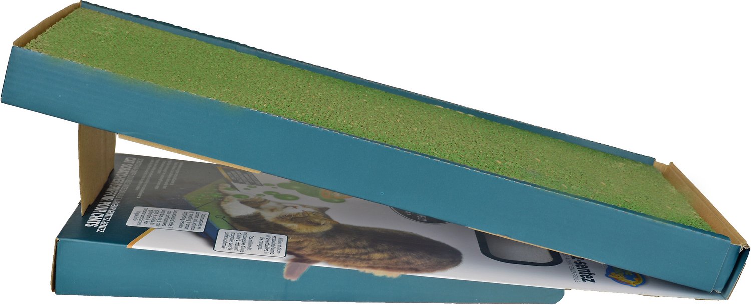 OurPets Griffoir pour chat Ï  l'huile d'herbe Ï  chat microencapsulée Scratch-N-Sniff, Simple Large