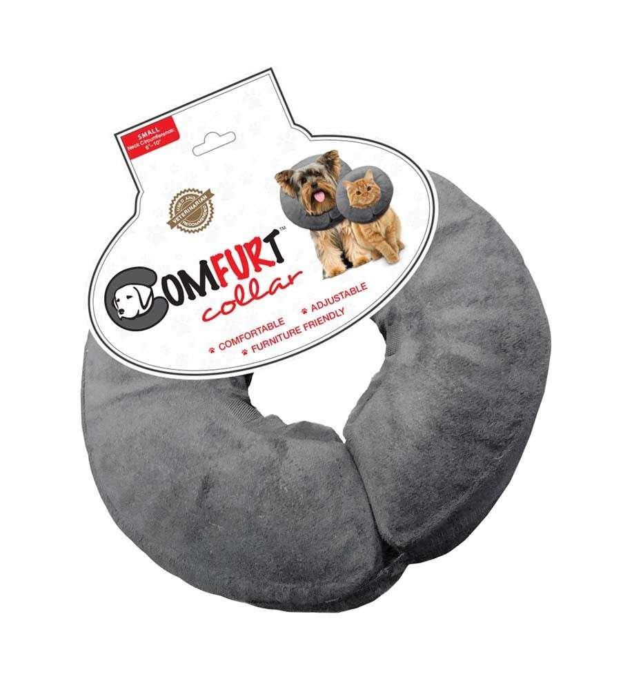 Arlee COMFURT Poly Filled Adjustable E-Collar for Pets, Charcoal