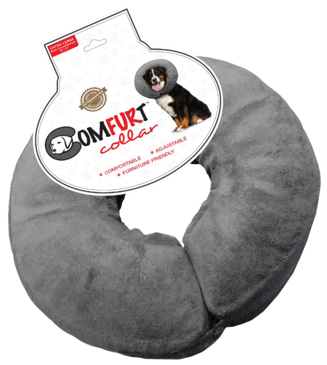 Arlee COMFURT Poly Filled Adjustable E-Collar for Pets, Charcoal, X-Large
