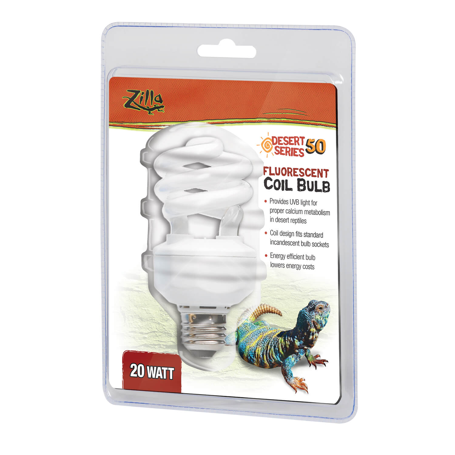 Zilla Fluorescent Coil Bulb, Desert