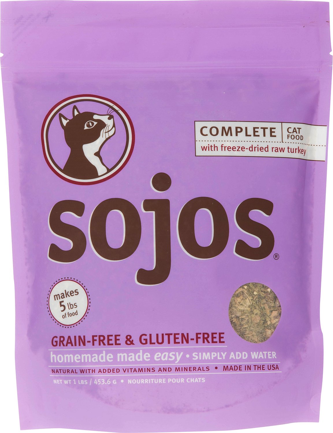Sojos Complete Turkey Grain-Free Freeze-Dried Cat Food