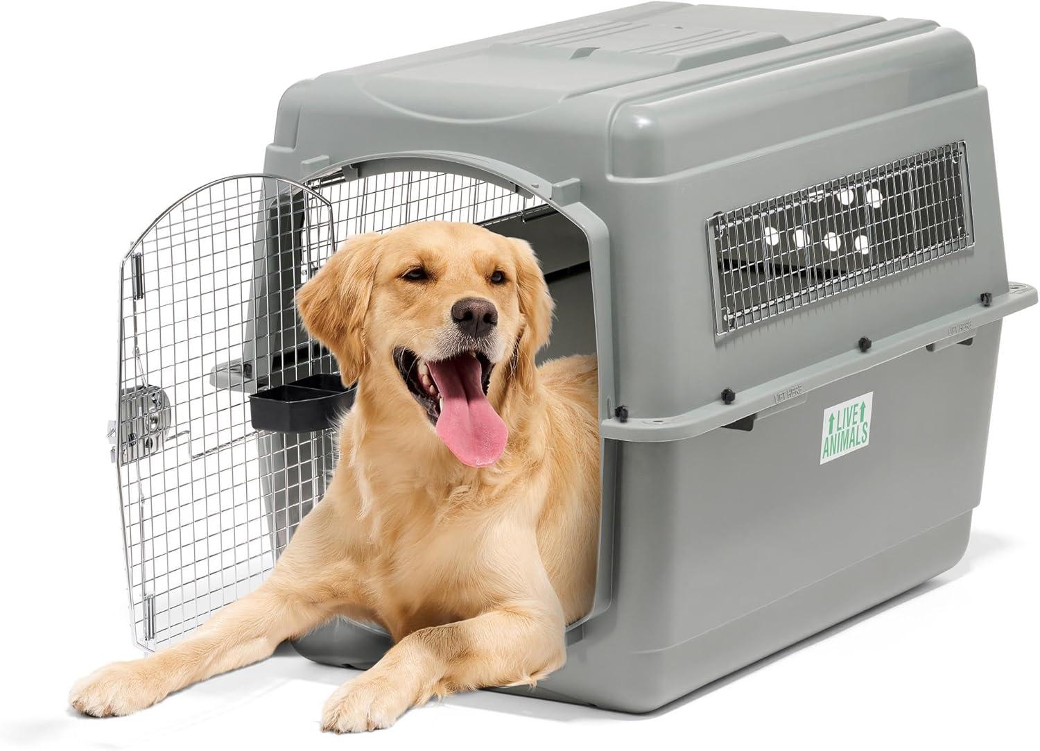 Petmate Sky Kennel Pet Carrier, Grey, 40-in