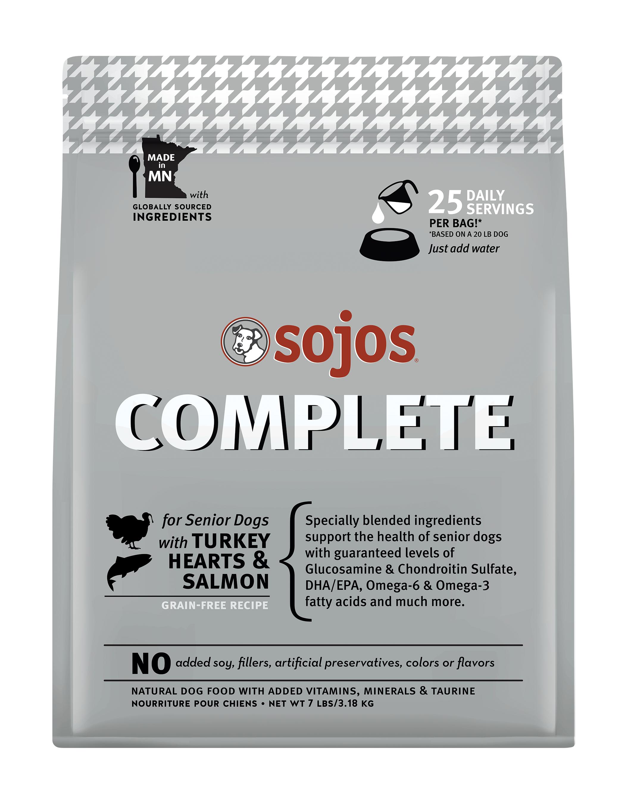 Sojos Complete Turkey & Salmon Senior Grain-Free Freeze-Dried Raw Dog Food