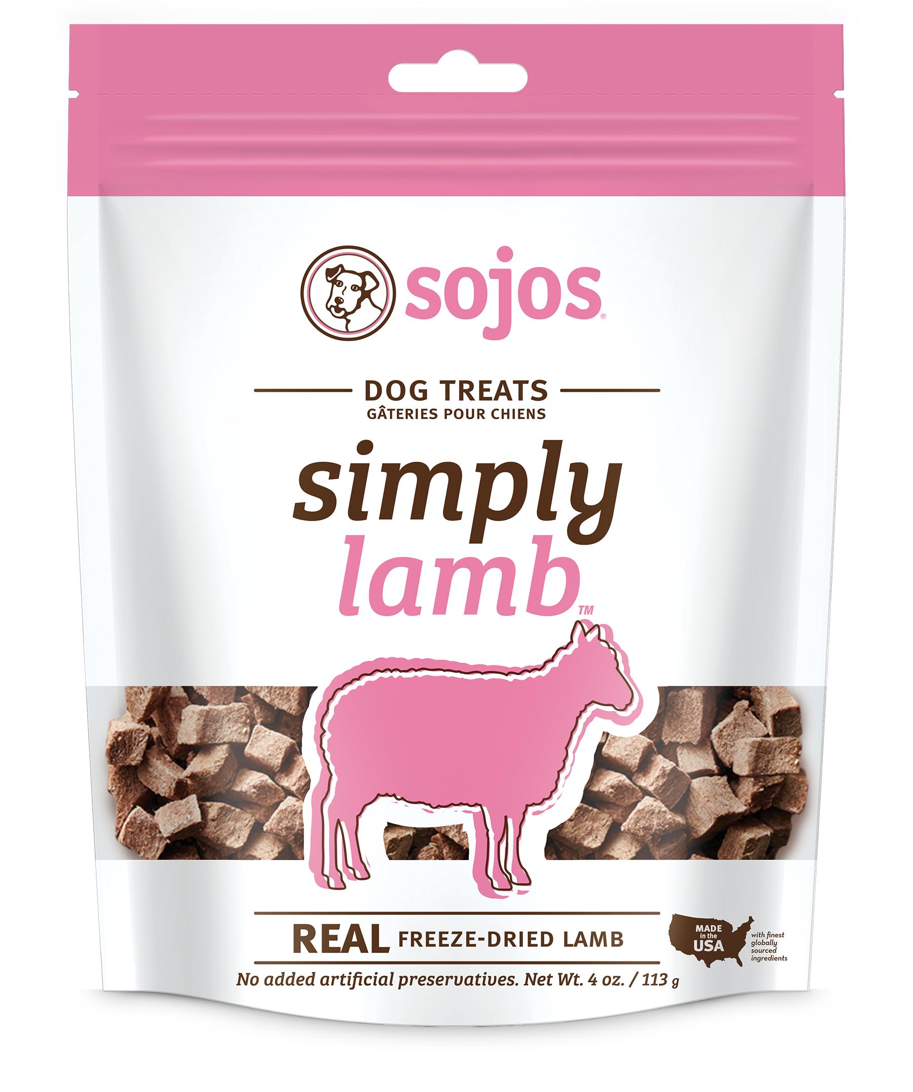 Sojos Simply Lamb Freeze-Dried Dog Treats, 4-oz