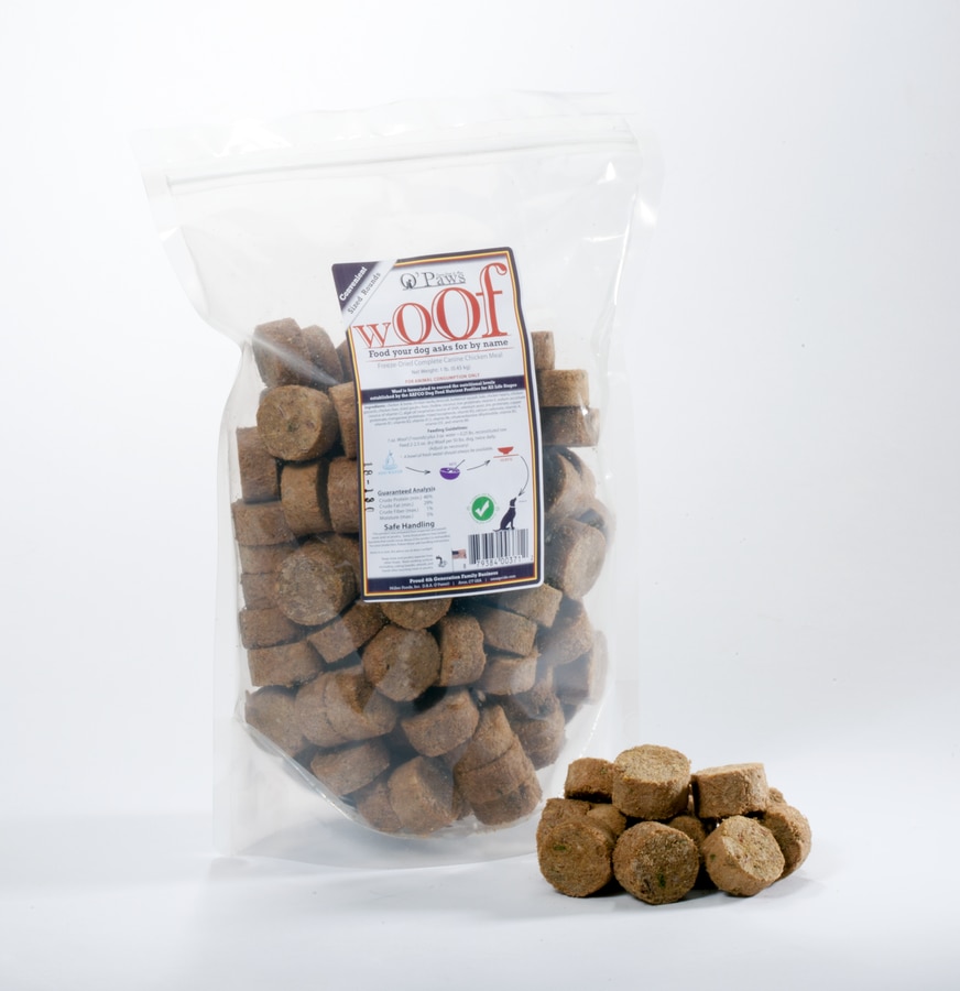 woof freeze dried dog food