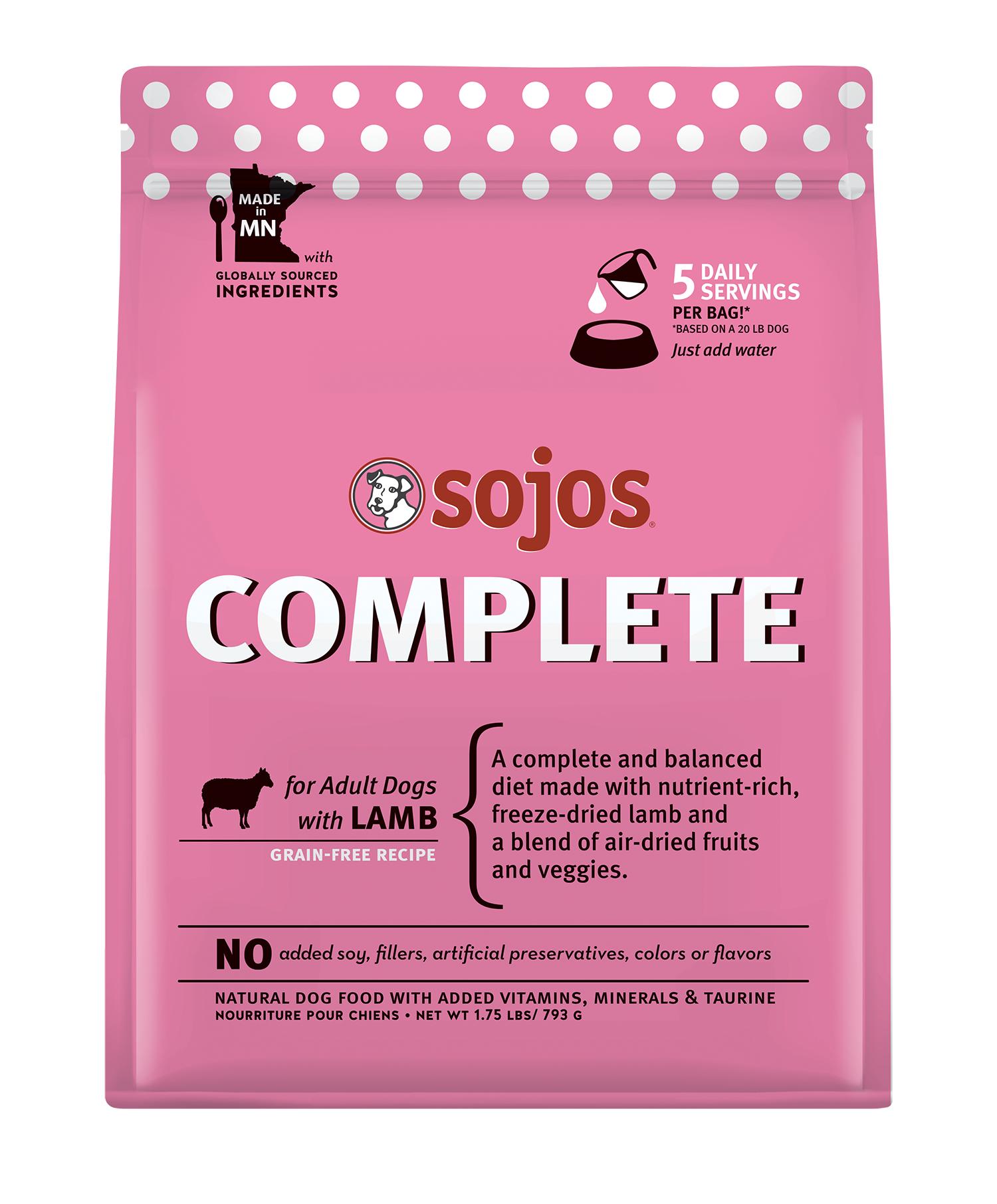 Sojos Complete Lamb Adult Grain-Free Freeze-Dried Raw Dog Food
