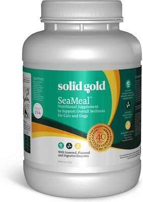 Solid Gold Supplements SeaMeal Skin & Coat, Digestive & Immune Health Powder Grain-Free Dog & Cat Supplement, 5-lb jar