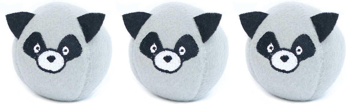 ZippyPaws Bubble Babies Raccoons Miniz Dog Toy, 3-count (Size: 3-count)