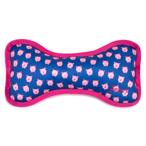 The Worthy Dog Wilbur Pig Bone Dog Toy