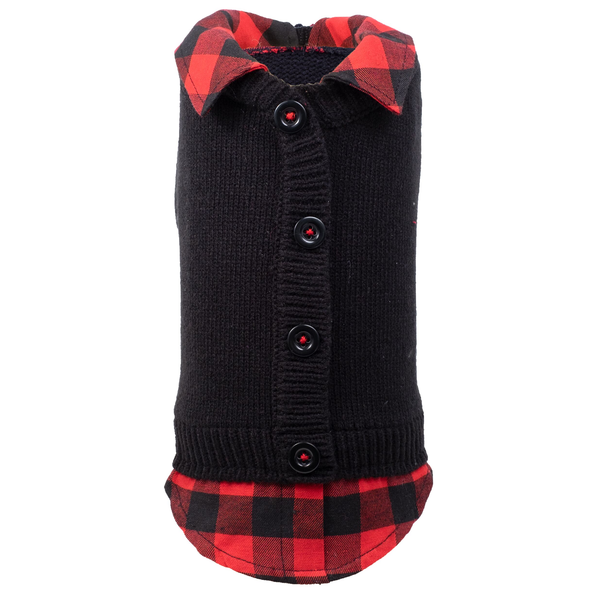 The Worthy Dog Cardigan, Two fer Black & Buffalo