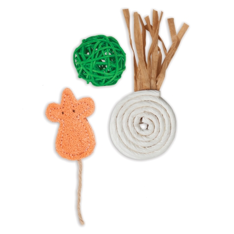 Jackson Galaxy by Petmate, Natural Play Time Cat 3 pack Cat Toy