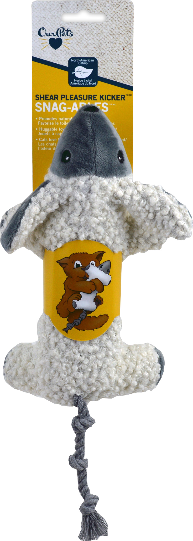 OUR PETS COMPANY Snagable Sheep Kicker Cat Plush Toy