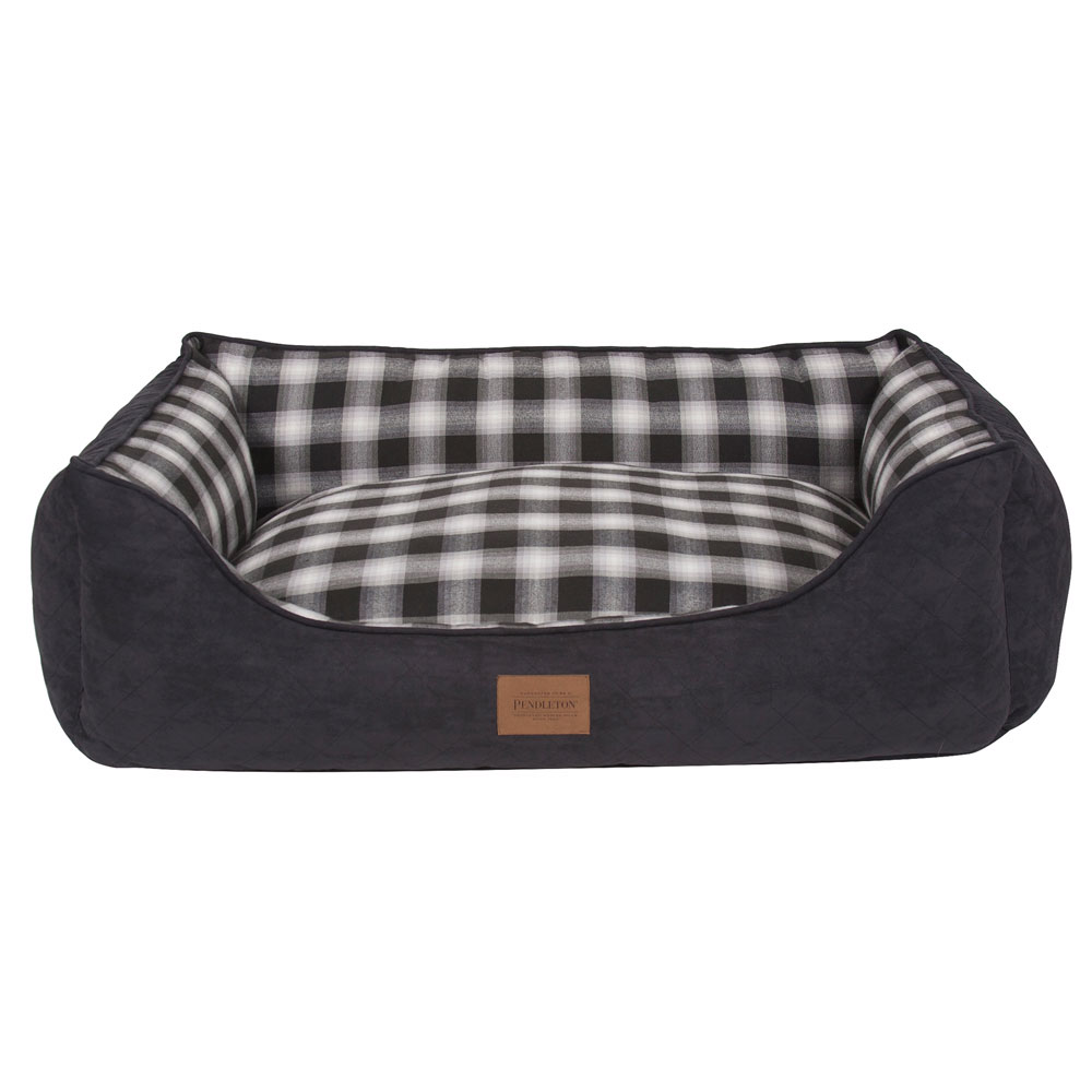 Pendleton Pet Kuddler Dog Bed, Charcoal Ombre Plaid, X-Large