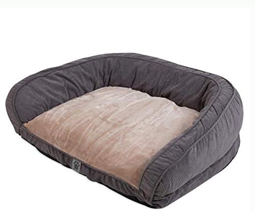 Precision Daydreamer Gusset Dog Couch, Gray, 35-in x 27-in x 11-in