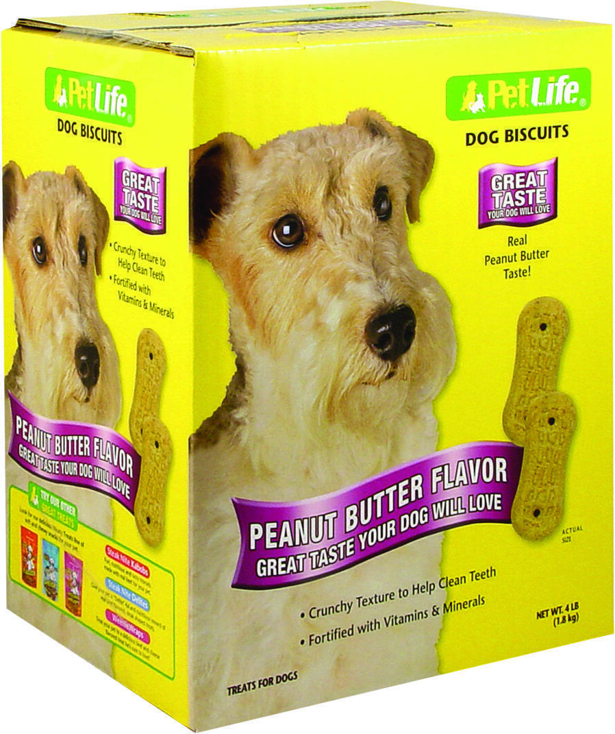 Pet Life Peanut Butter Biscuits Dog Treats