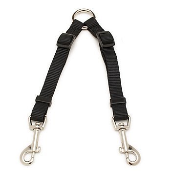 Petmate Take Two Adjustable Dog Coupler, Black, 1-in x 24-36-in