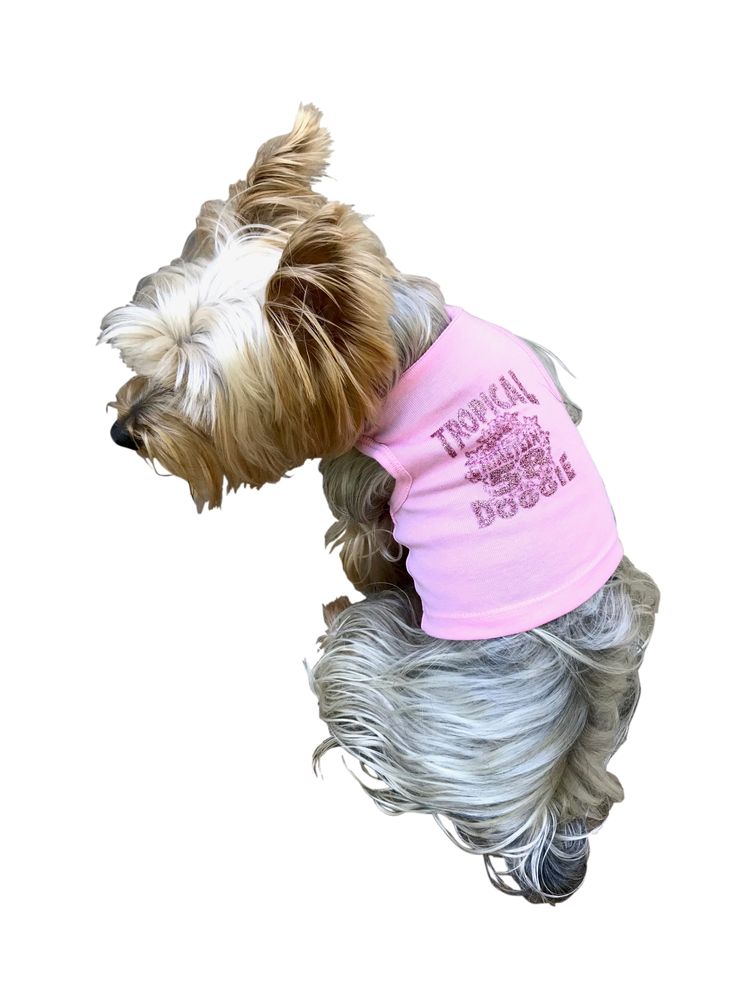 The Dog Squad Tank Top, Tropical Dog Pink