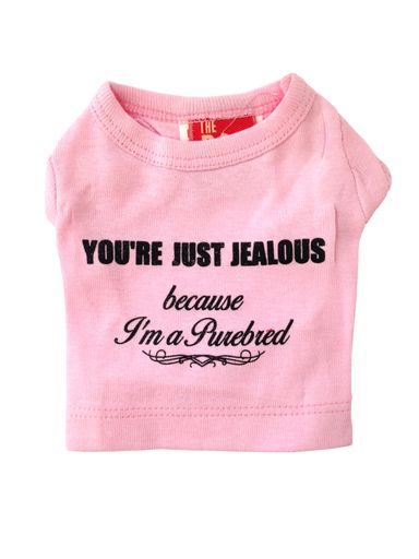The Dog Squad T-Shirt, You'Re Just Jealous I'm a Purebred! Pink
