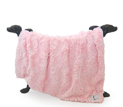 Hello Doggie Bella Dog Blanket, Baby Pink