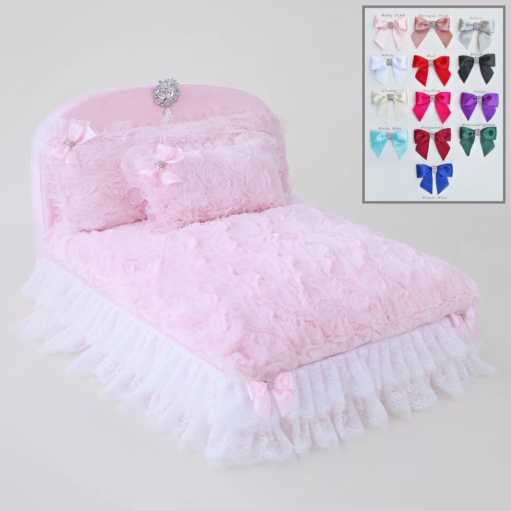 Hello Doggie The Enchanted Nights Collections Dog Bed, Baby Doll with Violet Bow