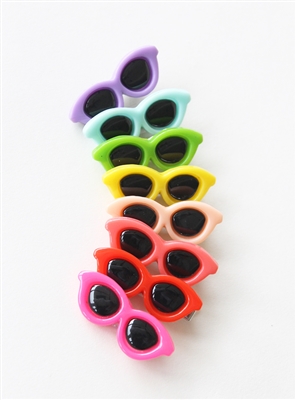 Hello Doggie Assorted Sunglasses Barrettes, Cat Eye