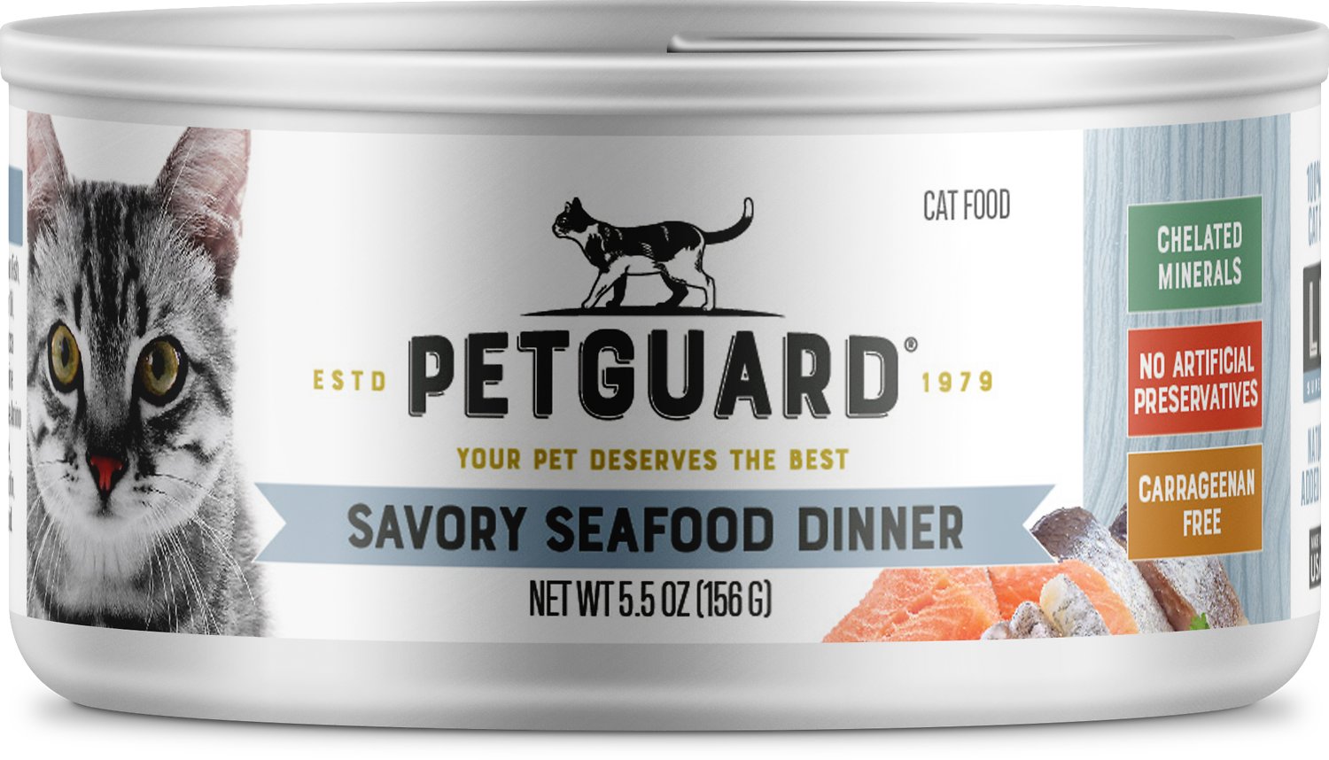 Petguard Savory Seafood Dinner Canned Cat Food, 5.5-oz