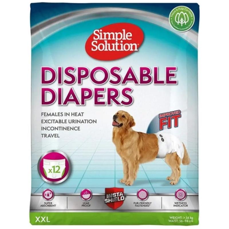 Simple Solution 12 Disposable Diapers, X-Large