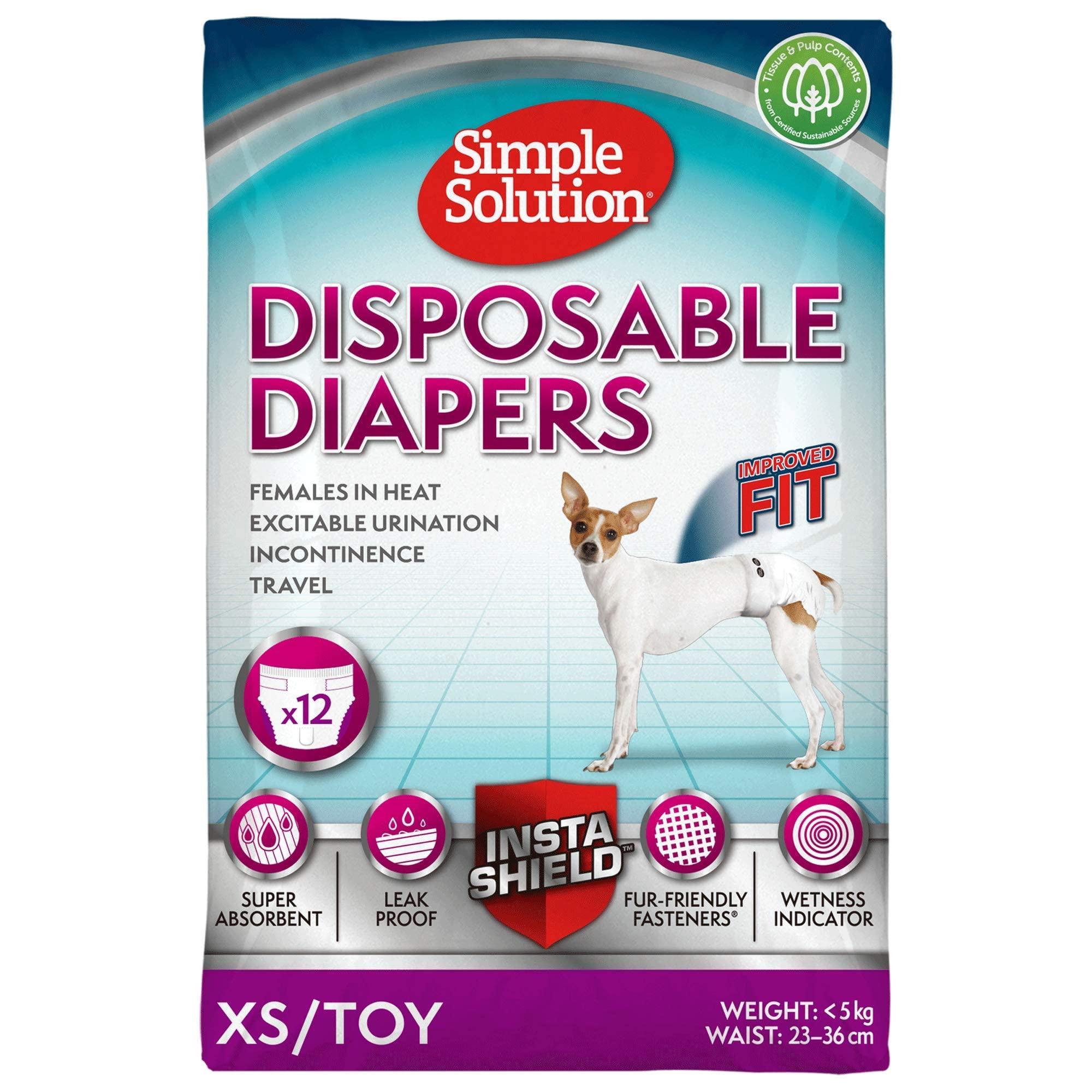 Simple Solution 12 Disposable Diapers, X-Small