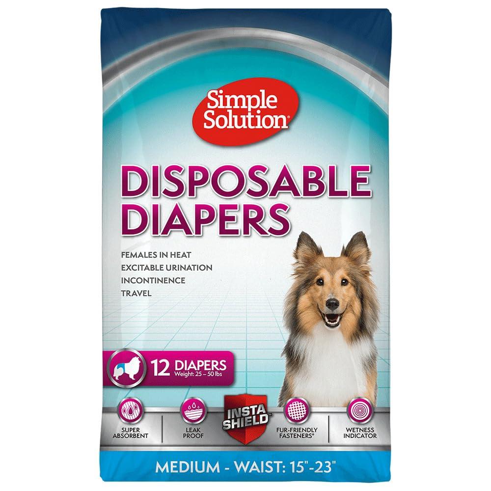 Simple Solution 12 Disposable Diapers, Medium
