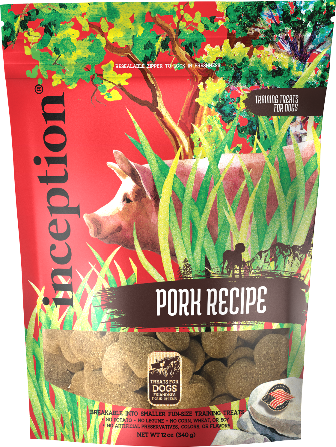 Inception Pork Recipe Training Dog Treats, 12-oz