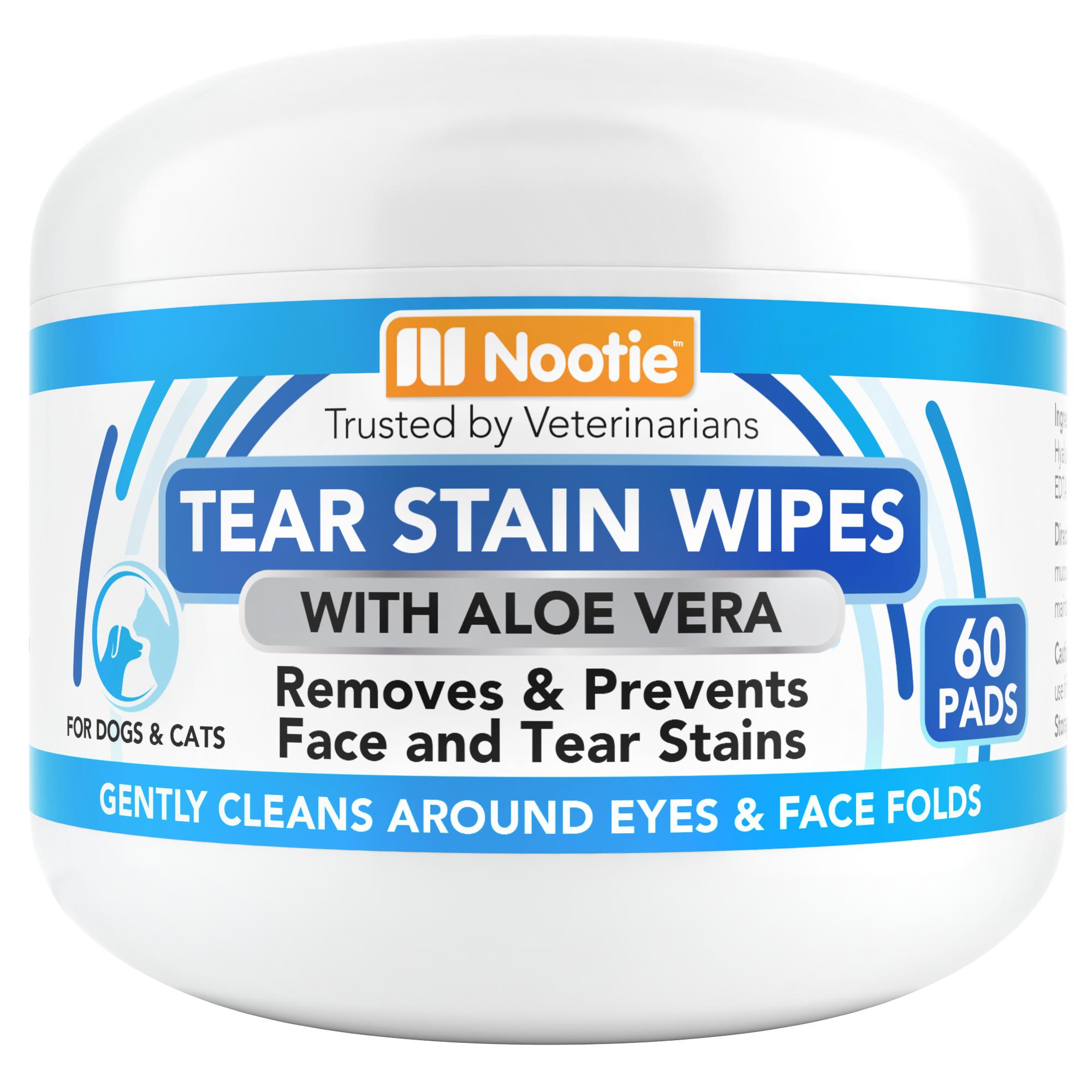 Nootie Tear Stain Wipes for Dogs & Cats, 60-count