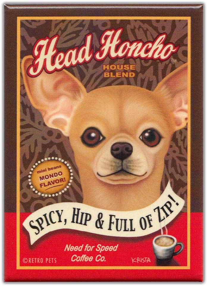 Retro Pets Head Honcho Chihuahua Magnet