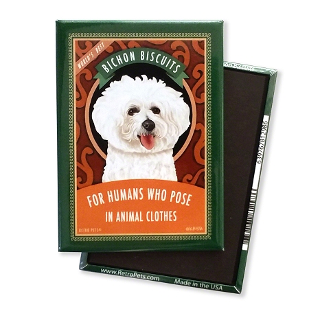 Retro Pets Bichon Biscuits Magnet