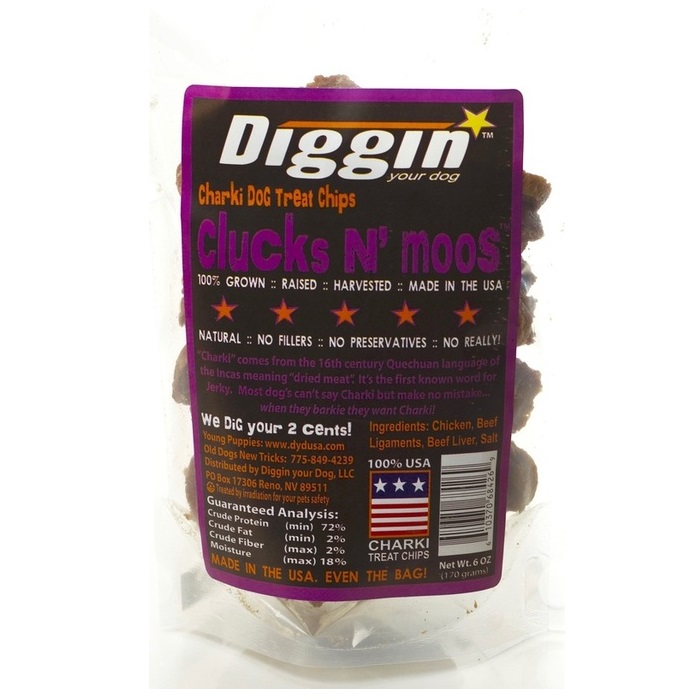 Diggin' Your Dog Clucks N' Moos Dog Treats, 6-oz