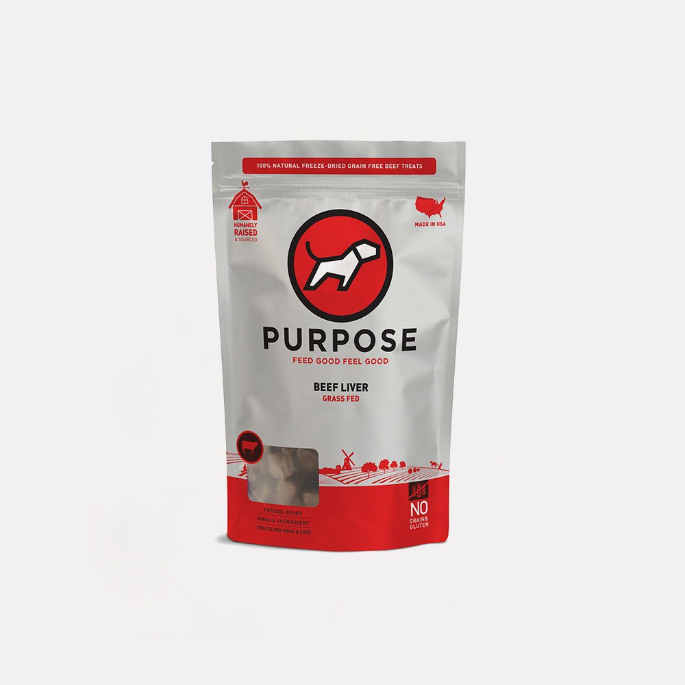 Purpose Beef Liver Freeze-Dried Grain-Free Dog Treats, 3-oz