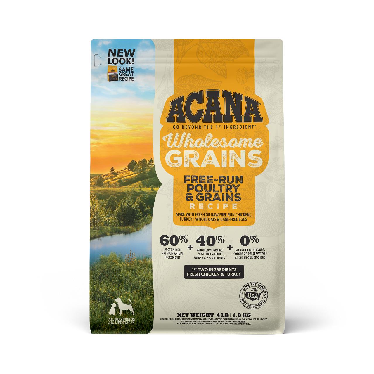 ACANA Wholesome Grains Free-Run Poultry & Grains Dry Dog Food