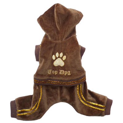 Pooch Outfitters Jumper, Top Dog Brown, X-Small (Size: X-Small)