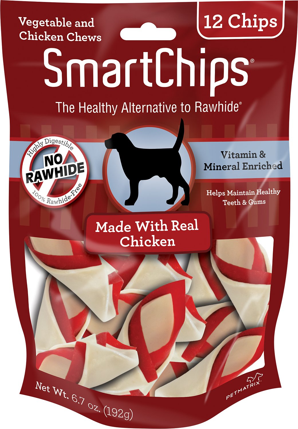 SmartBones SmartChips Chicken Chews Dog Treats, 12-pack