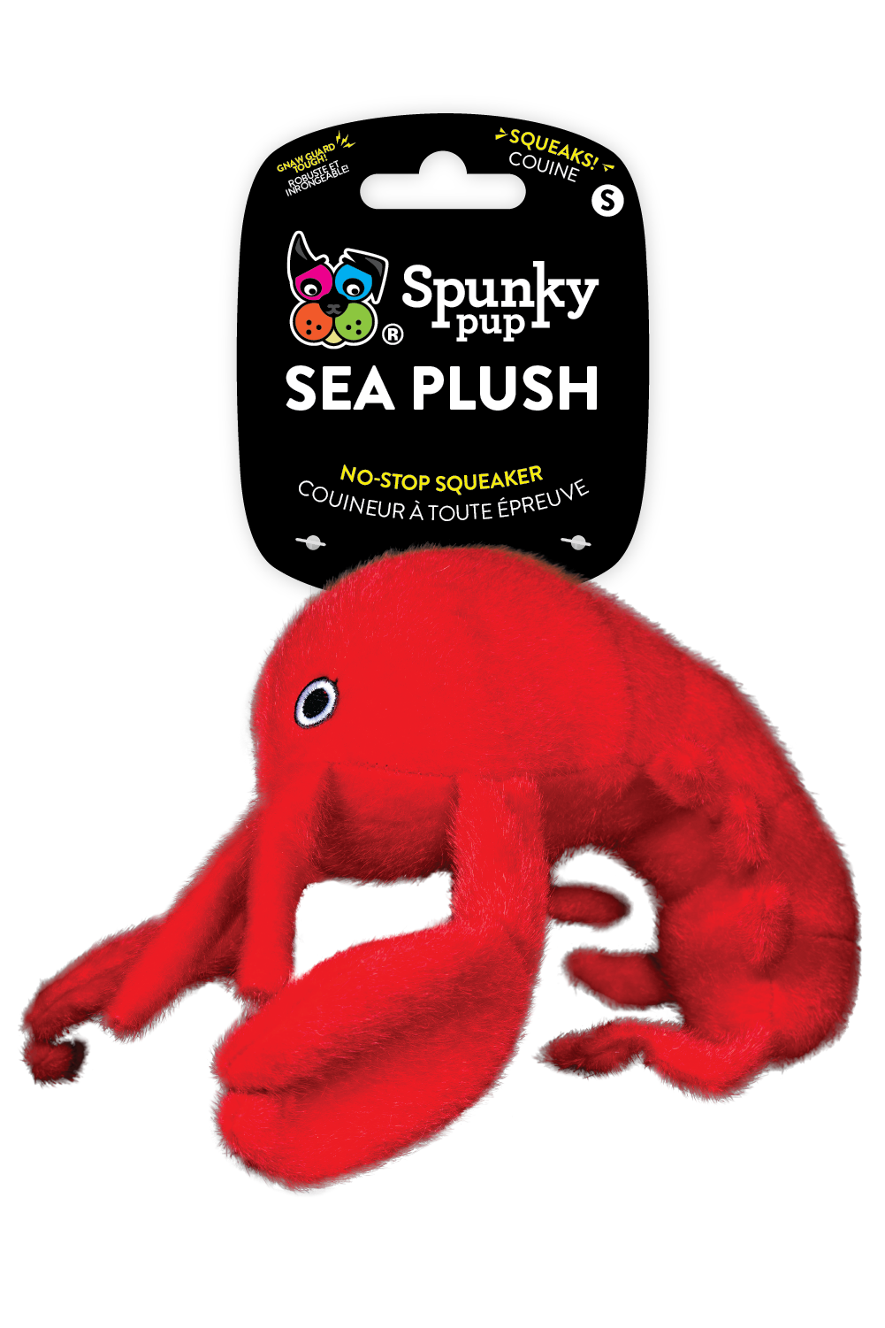 Spunky Pup Sea Plush Lobster Dog Toy