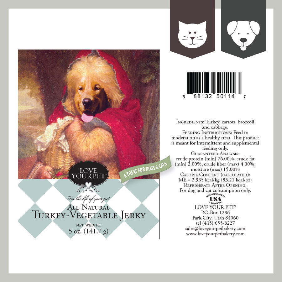 Love your Pet All-Natural Turkey-Vegetable Jerky Dog Treats, 11-oz