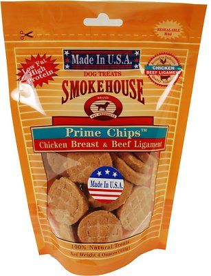 Smokehouse USA Chicken Breast & Beef Ligament Prime Chips Dog Treats, 4-oz
